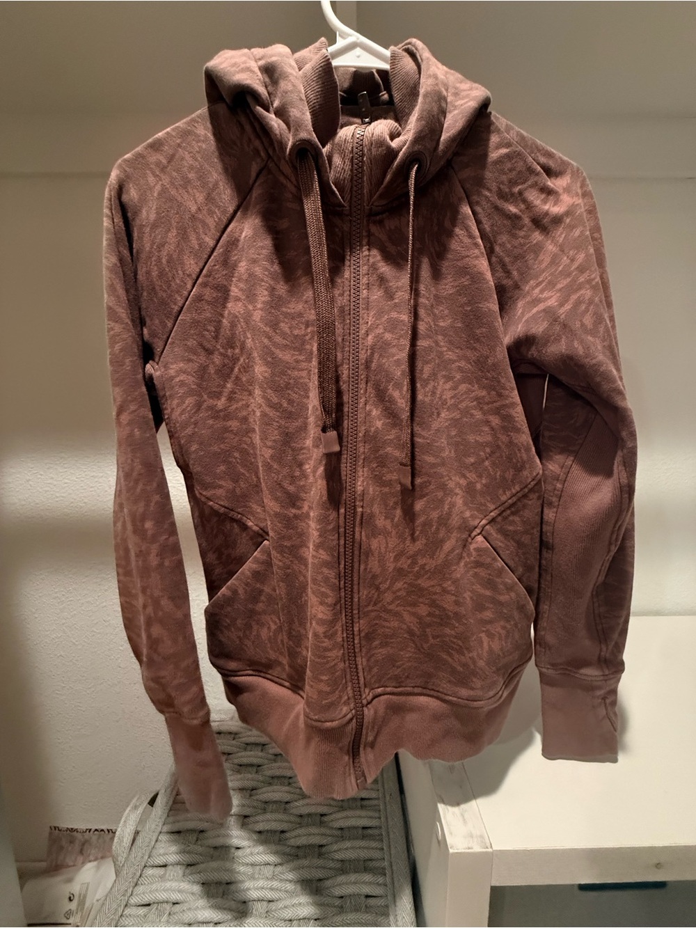 Women's Washed Mauve Zip-Up Hoodie Jacket + matching pants + top